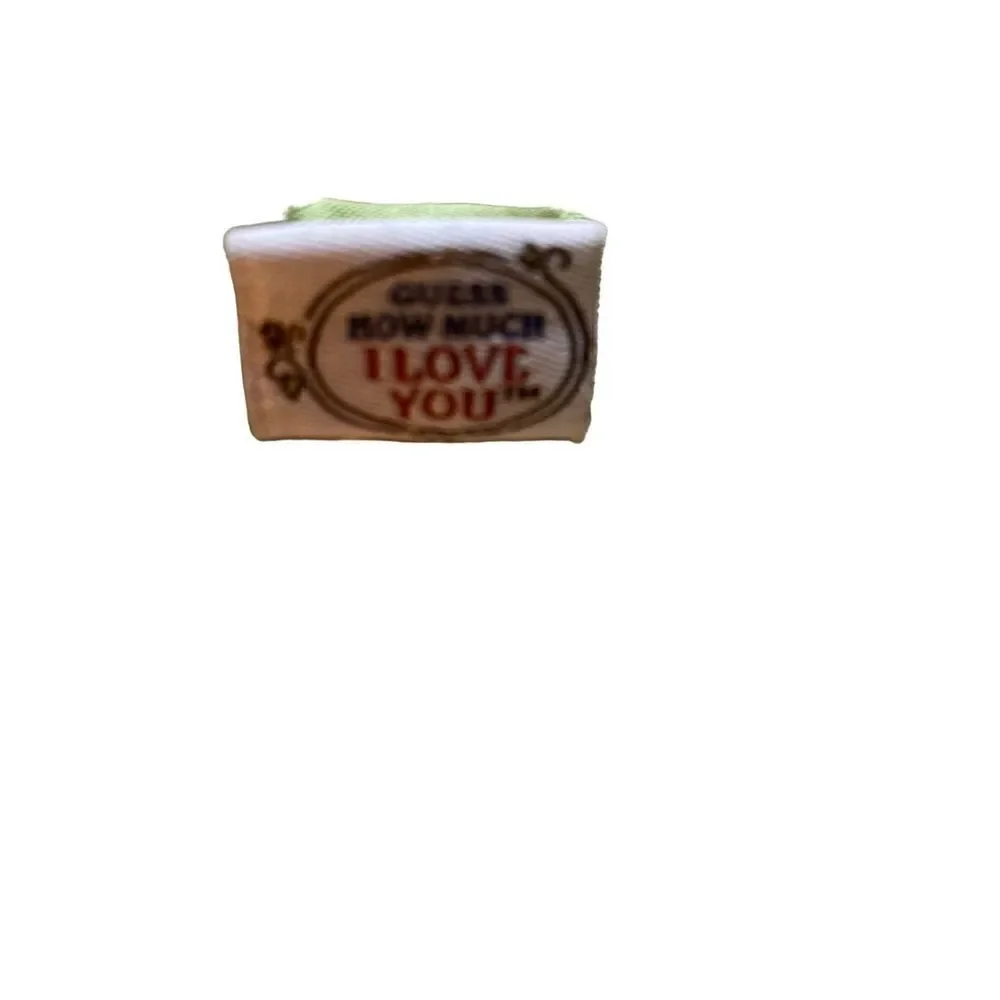 Guess how much I love you brown bunny fleece lovey, blanket 10 x I0
